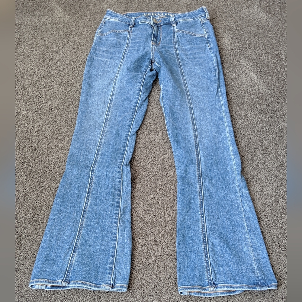 American Eagle Stretch High Waist Festival Flare Jeans (Dream wash, 8 Regular)